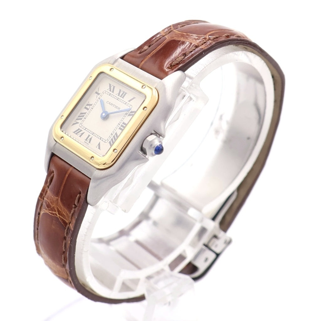 Cartier(カルティエ) パンテール クラシック フィガロ SM SS×YG×革/QZ ステンレス イエローゴールド クォーツ 電池式 腕時計 カルティエケア確認済 W250295A 白文字盤 1120C116880