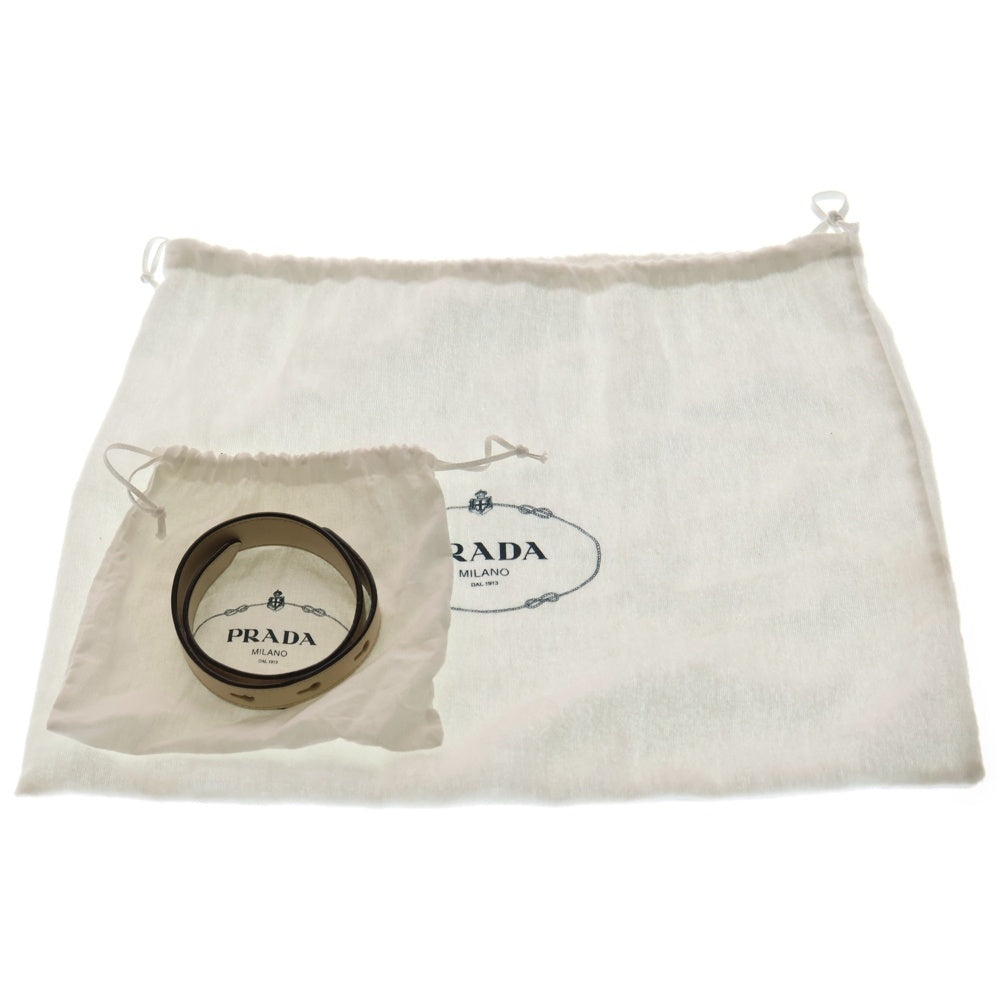 PRADA(プラダ) アーケ ショルダーバッグ ベージュ レザー 1BC194 ゴールド金具 レディース