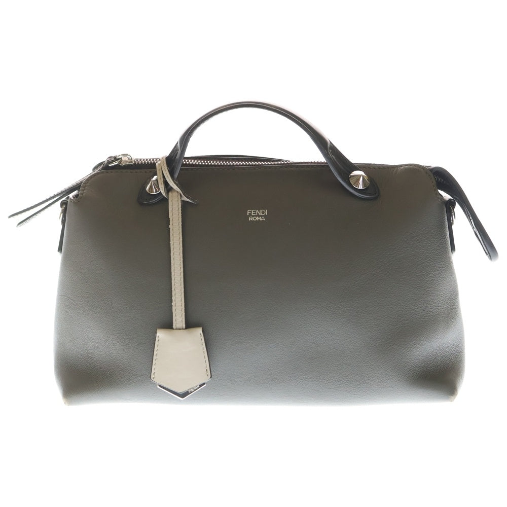 FENDI(フェンディ) バイザウェイ 2WAY ハンドバッグ ショルダーバッグ グレージュ レザー 8BL124 シルバー金具 レディース
