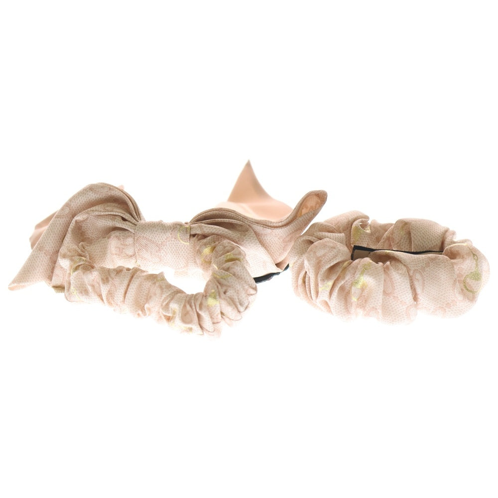 GUCCI(グッチ) GGマーク シュシュ セット ヘアゴム シルク ピンク 770292 レディース