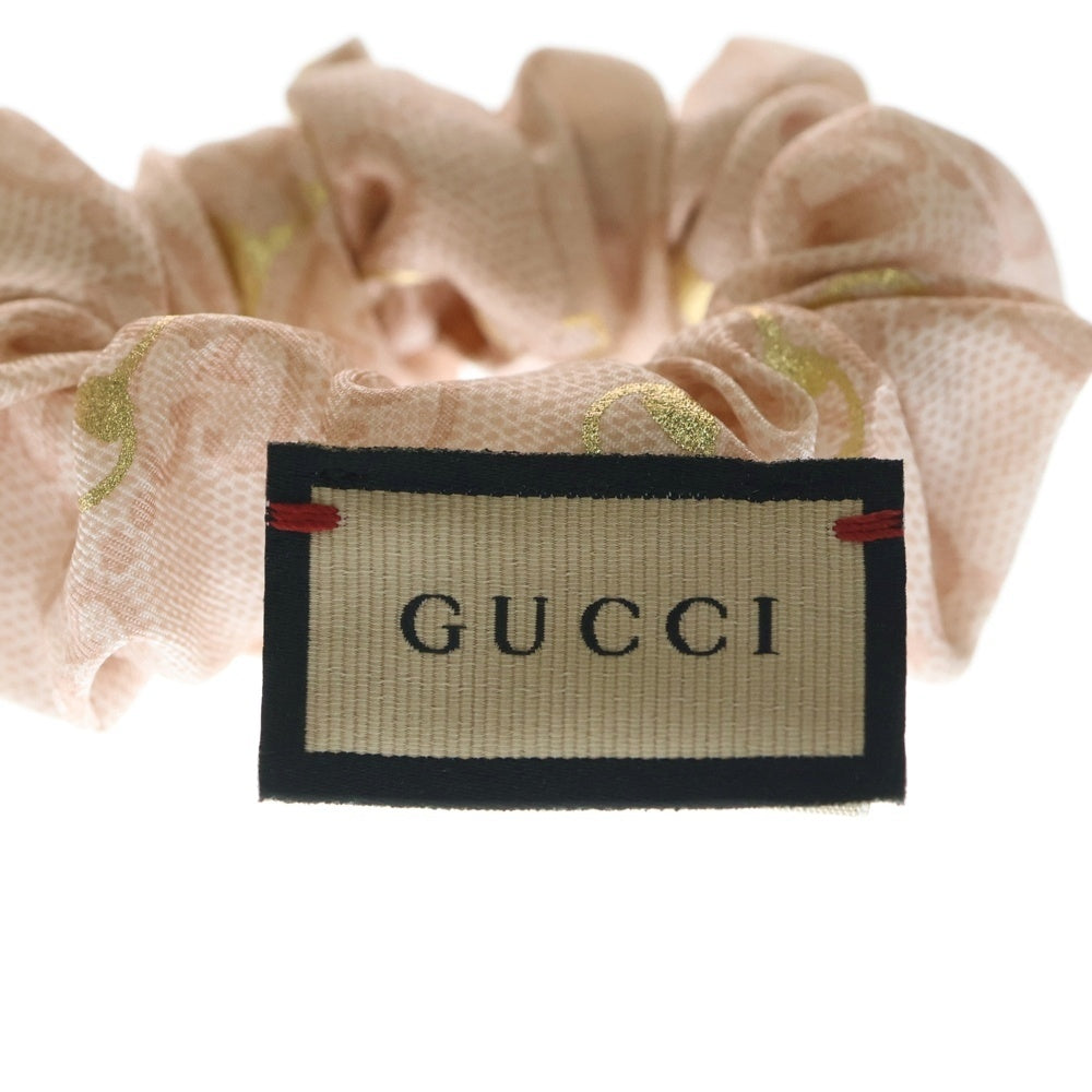 GUCCI(グッチ) GGマーク シュシュ セット ヘアゴム シルク ピンク 770292 レディース