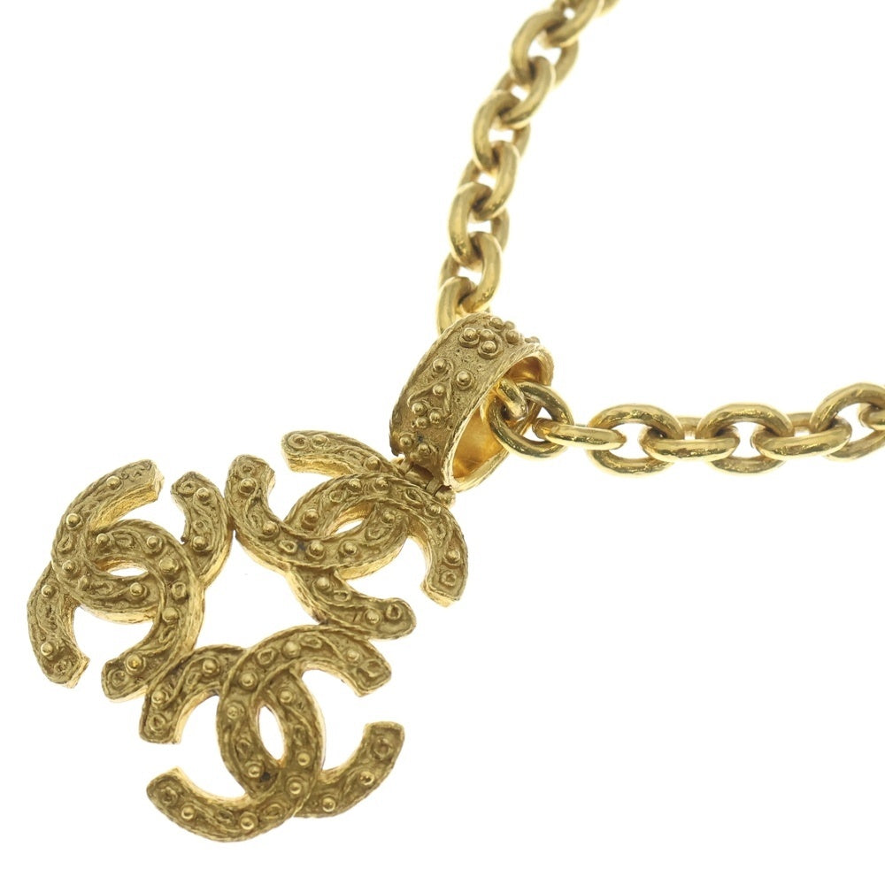 CHANEL(シャネル) トリプルココ ネックレス ペンダント チェーン ゴールド GP