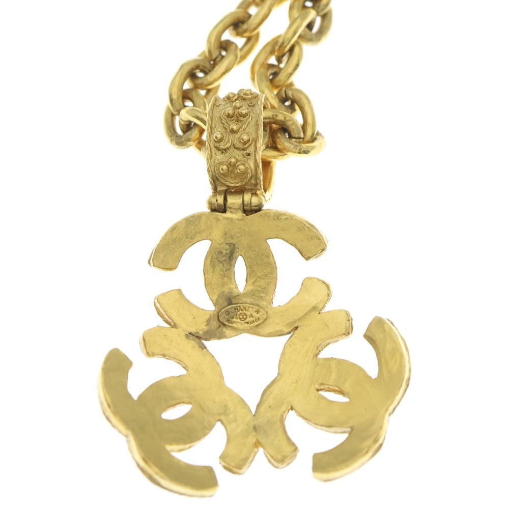 CHANEL(シャネル) トリプルココ ネックレス ペンダント チェーン ゴールド GP