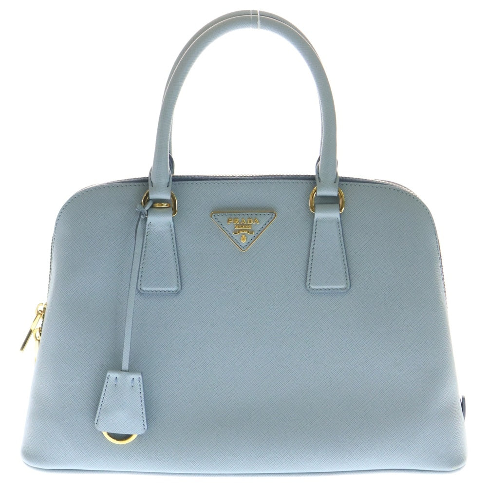 PRADA(プラダ) サフィアーノ 2WAYハンドバッグ ショルダーバッグ ライトブルー レザー BL0837 ゴールド金具 レディース