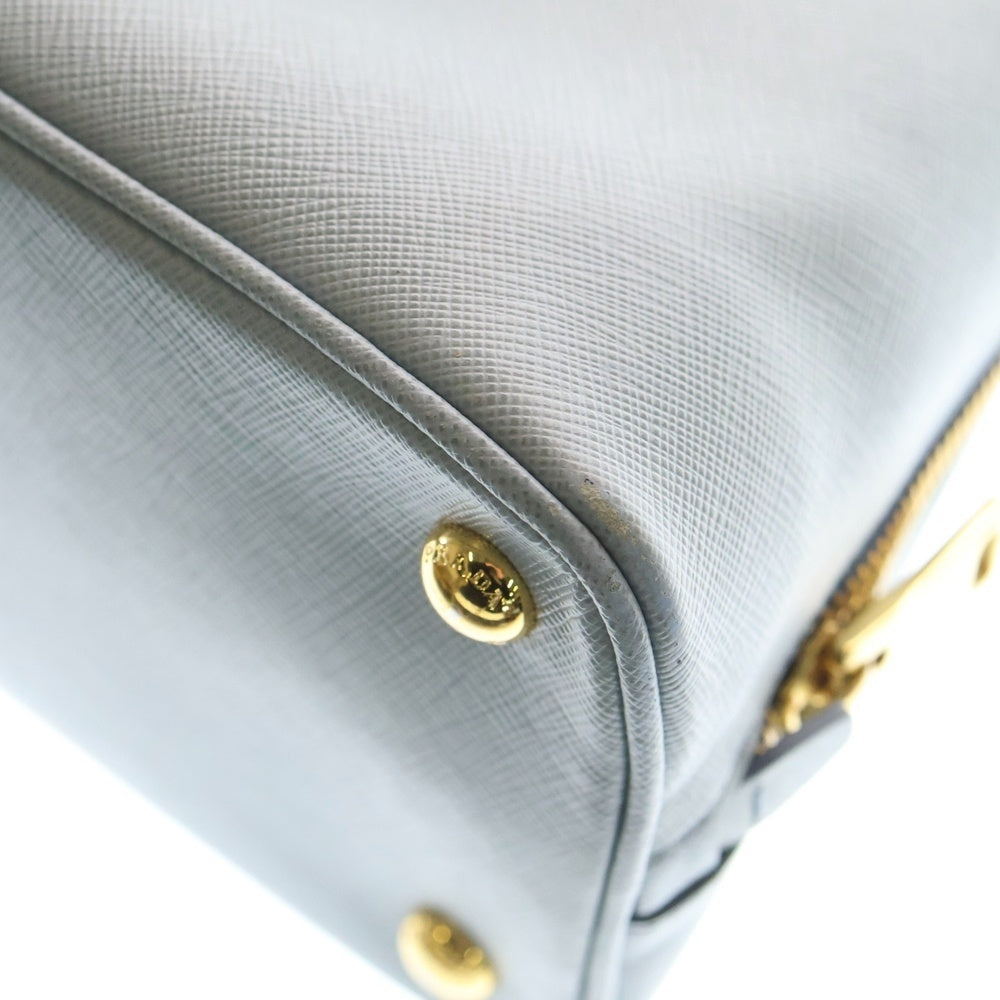 PRADA(プラダ) サフィアーノ 2WAYハンドバッグ ショルダーバッグ ライトブルー レザー BL0837 ゴールド金具 レディース