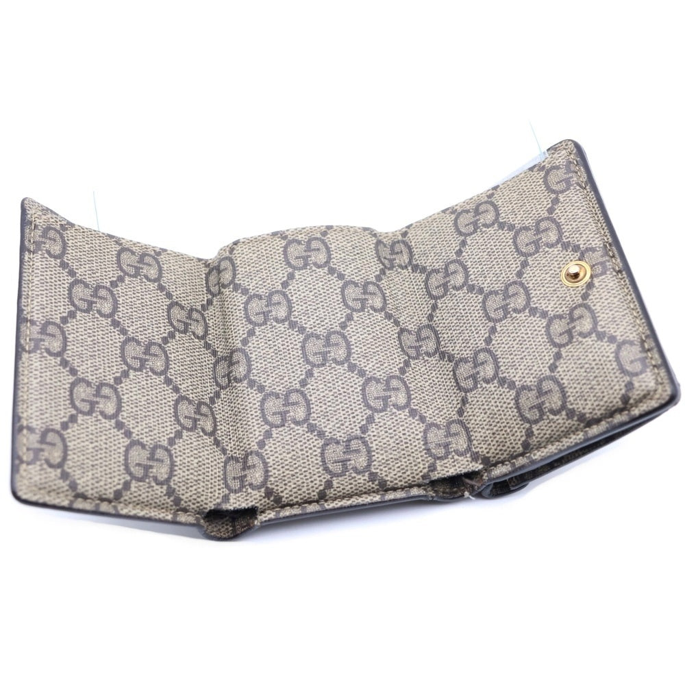 GUCCI (グッチ) ×BALENCIAGA バレンシアガ ザ ハッカー プロジェクト ペーパーミニ 三つ折り財布 ブラウン PVC×レザー 681704