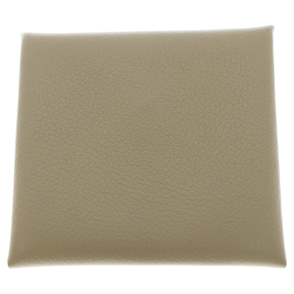 HERMES(エルメス) バスティア ベージュマルファ シェーブル カードケース コインケース 小物入れ ベージュ レザー W刻印 レディース