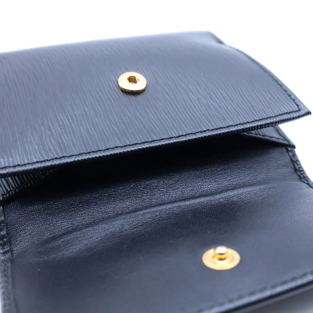 PRADA(プラダ) サフィアーノ 三つ折り財布 コンパクトウォレット コインケース ブラック レザー 1MH350 ゴールド金具 レディース