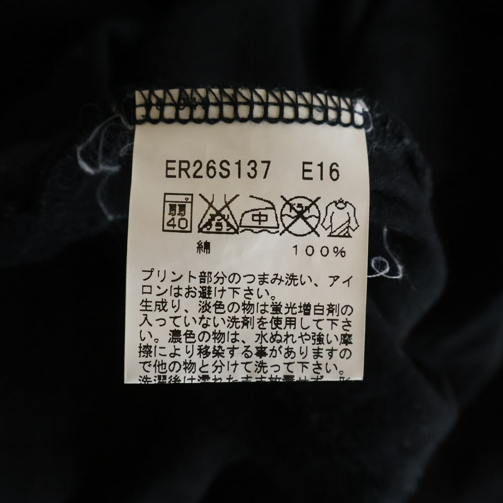 agnes b.(アニエスベー) ロゴプリント クルーネック 半袖Tシャツ カットソー ブラック ER26S137