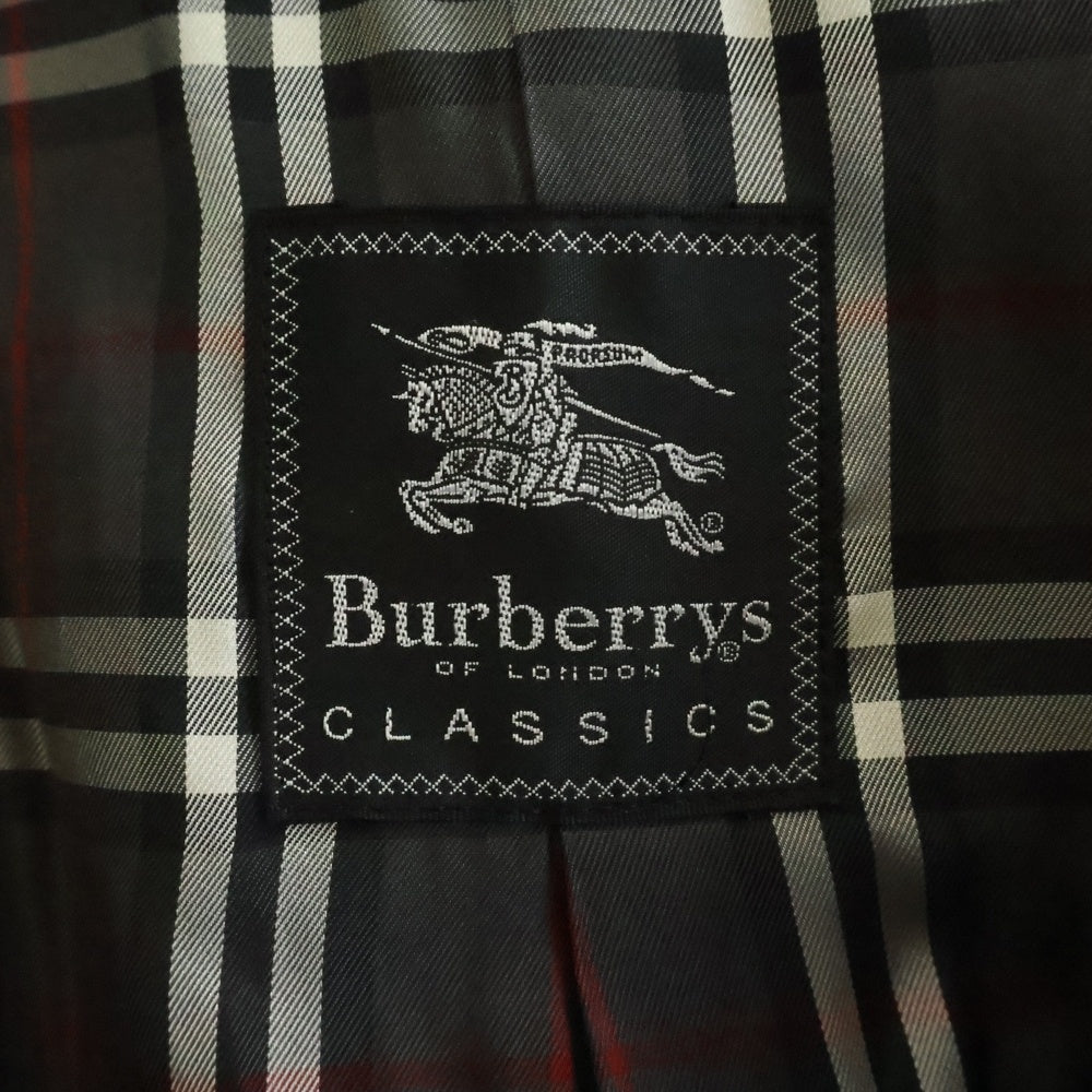 BURBERRYS(バーバリーズ) 裏地ノバチェック総柄 ウール ステンカラーコート グレー