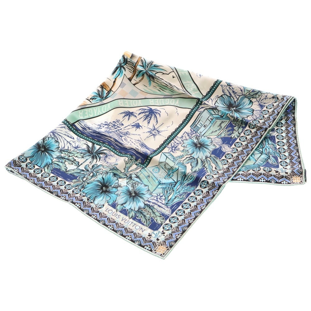 LOUIS VUITTON(ルイヴィトン) シルクスカーフ ブルー M79984 レディース