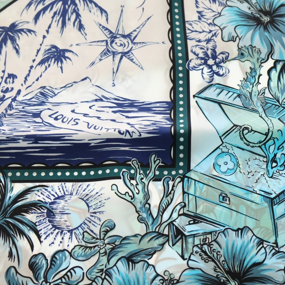 LOUIS VUITTON(ルイヴィトン) シルクスカーフ ブルー M79984 レディース