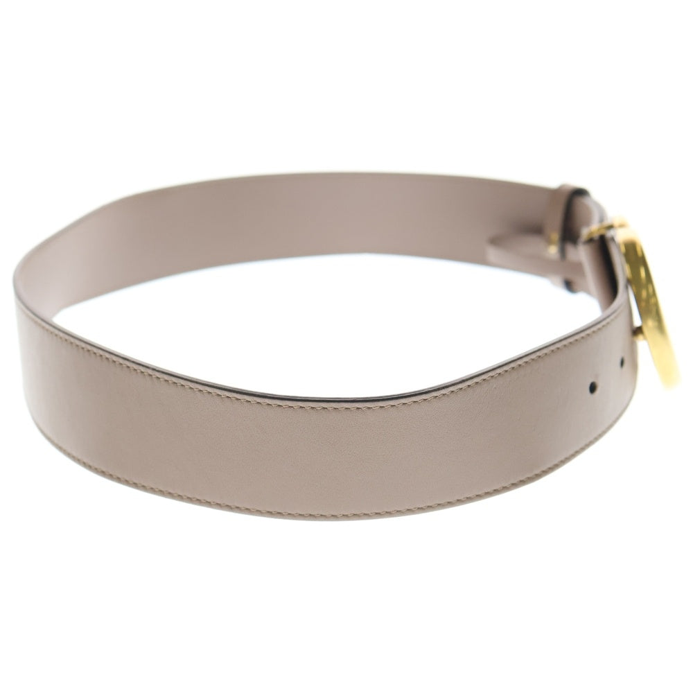 GUCCI(グッチ) GGマーモント ベルト ピンクベージュ レザー 75・30 400593 ゴールド金具 レディース