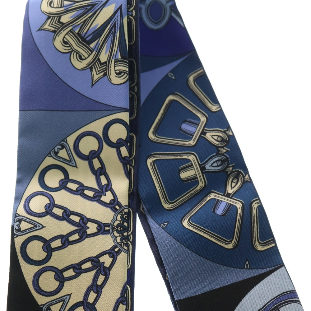 HERMES(エルメス) ツイリー カレイドスコープ エフェクト シルクスカーフ ブルー