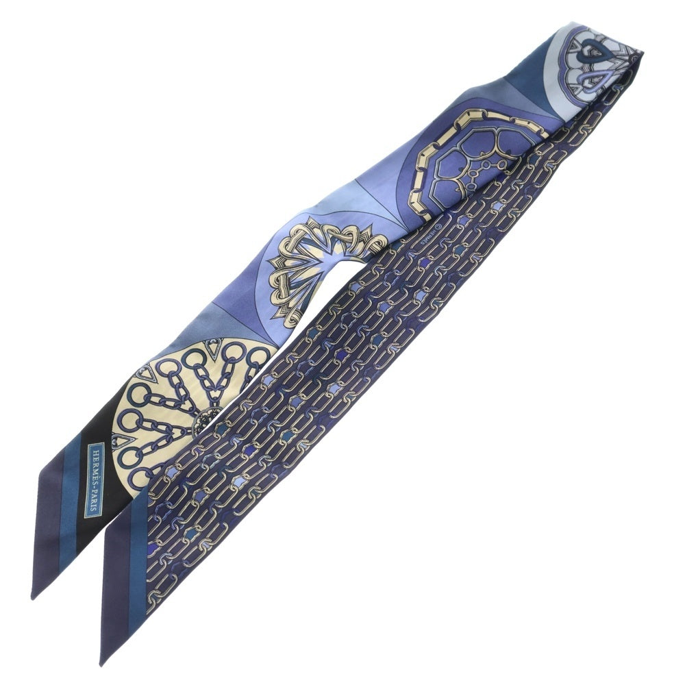 HERMES(エルメス) ツイリー カレイドスコープ エフェクト シルクスカーフ ブルー