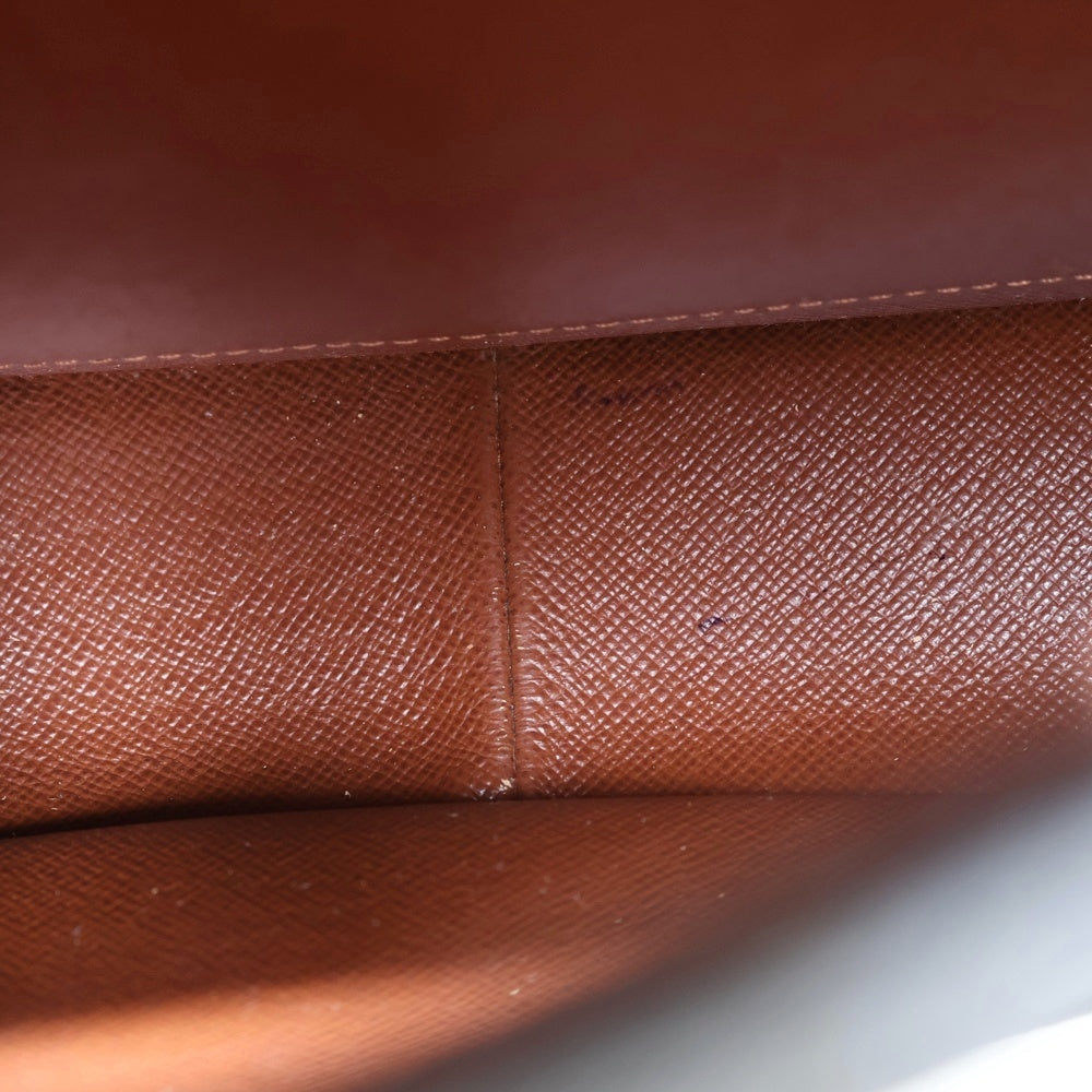 LOUIS VUITTON(ルイヴィトン) モノグラム サンクルーGM ショルダーバッグ ブラウン レザー×PVC M51242 ゴールド金具 レディース