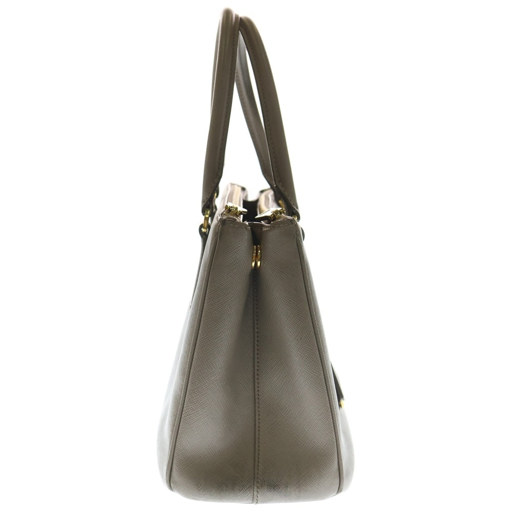 PRADA(プラダ) ガレリア ミディアム 2WAYバッグ ハンドバッグ ショルダーバッグ ベージュ レザー 1BA863 ゴールド金具 レディース