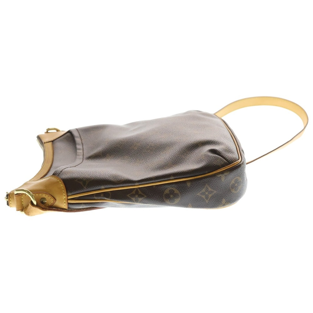 LOUIS VUITTON(ルイヴィトン) モノグラム オデオンPM ショルダーバッグ ポシェット ブラウン レザー×PVC M56390 ゴールド金具 レディース