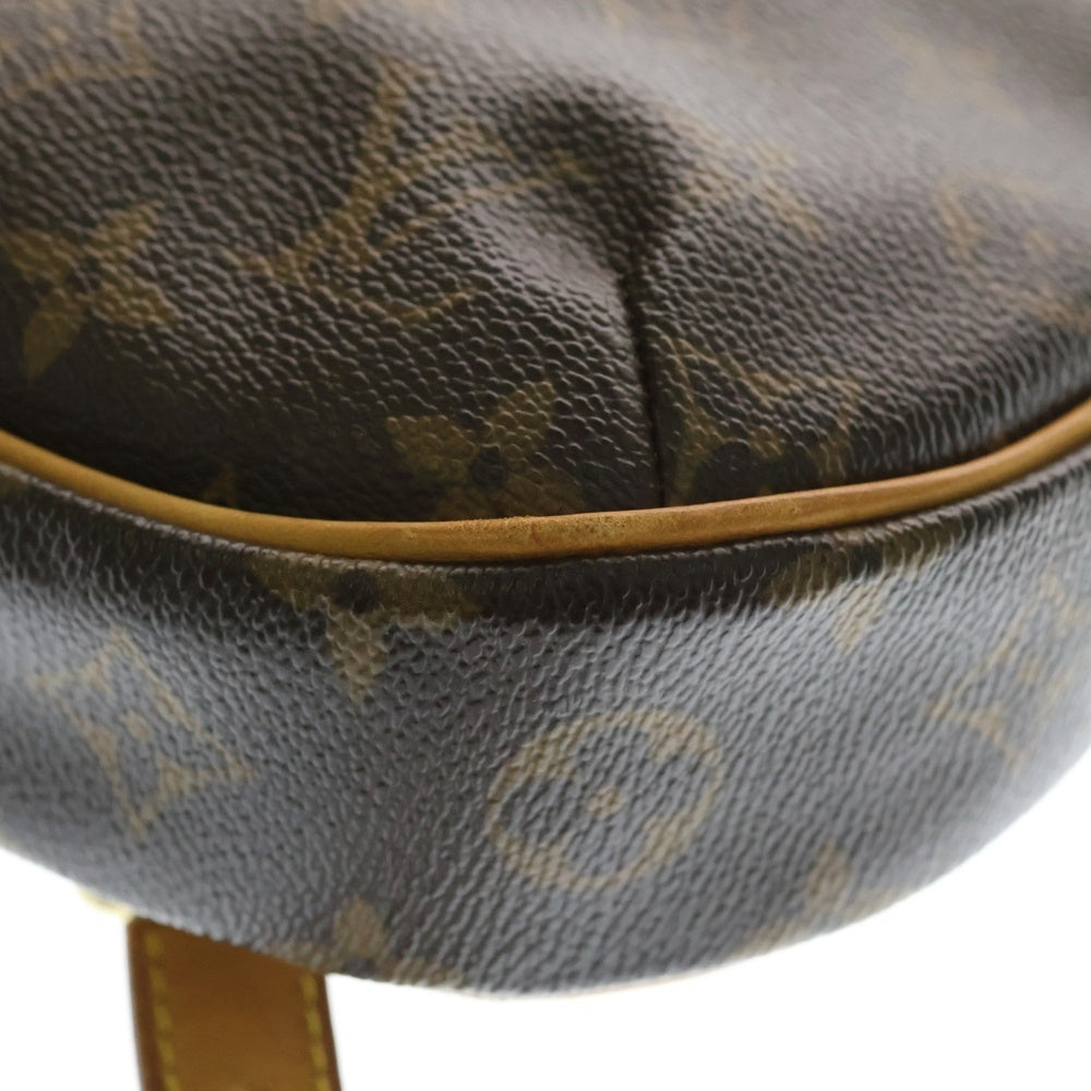 LOUIS VUITTON(ルイヴィトン) モノグラム オデオンPM ショルダーバッグ ポシェット ブラウン レザー×PVC M56390 ゴールド金具 レディース