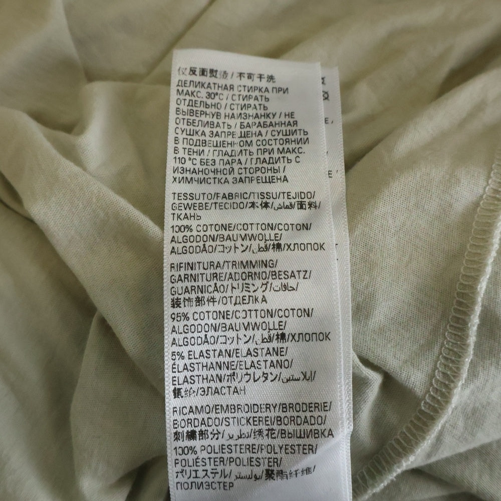 BALENCIAGA(バレンシアガ) クラッシュ加工 ネックロゴ 長袖Tシャツ カットソー 739783 TOVF4 ベージュ