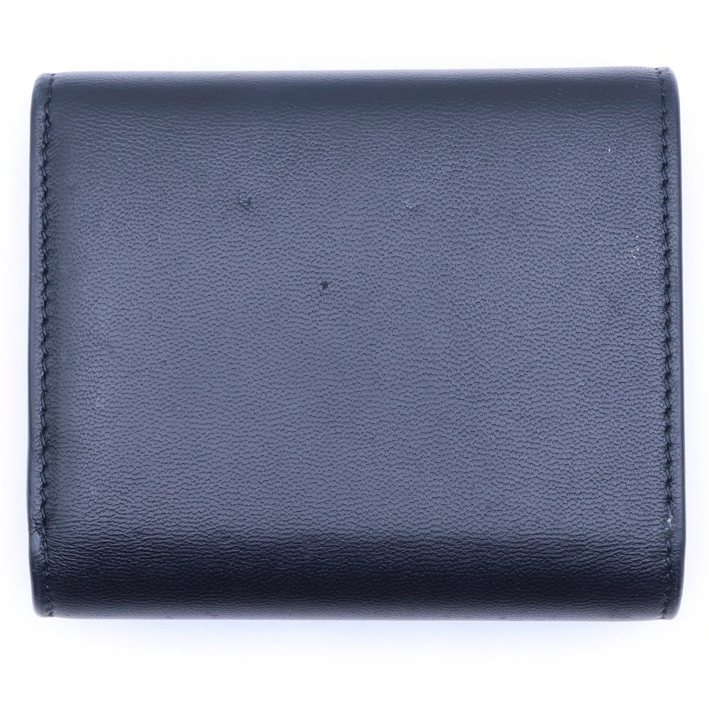 CELINE(セリーヌ) トリオンフ スモールフラップウォレット 三つ折り財布 ブラック カーフスキン 10D783DPV.38NO ゴールド金具 レディース