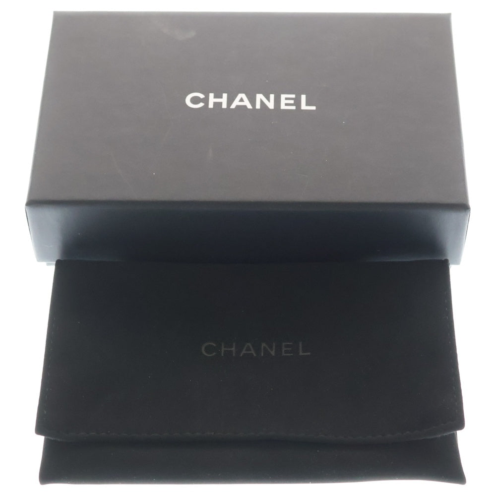 CHANEL(シャネル) ボーイシャネル カードケース コインケース 名刺入れ 小物入れ ブラック キャビアスキン ゴールド金具 レディース