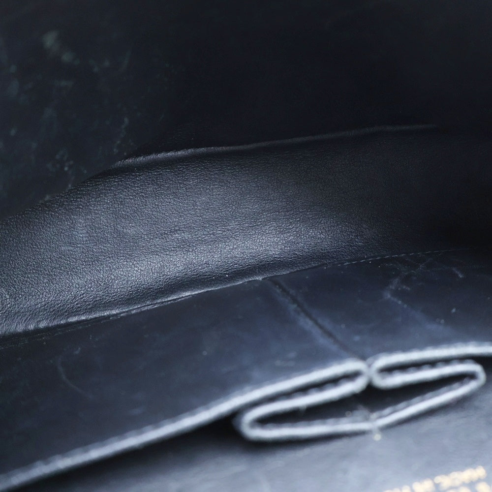 CHANEL(シャネル) マトラッセ23 ダブルフラップ ダブルチェーン ショルダーバッグ ブラック キャビアスキン ゴールド金具 A01113 レディース