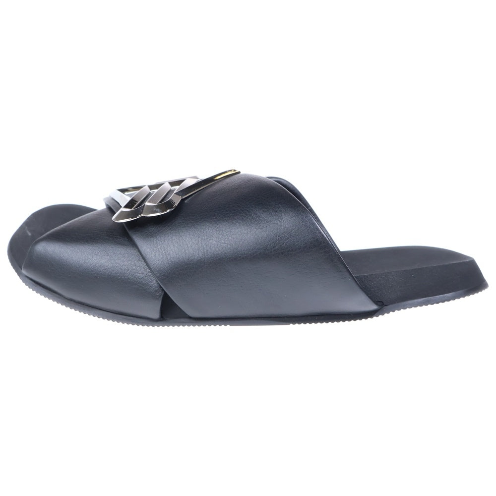 BALENCIAGA(バレンシアガ) サンセットフラット BBメタルロゴ サンダル ブラック