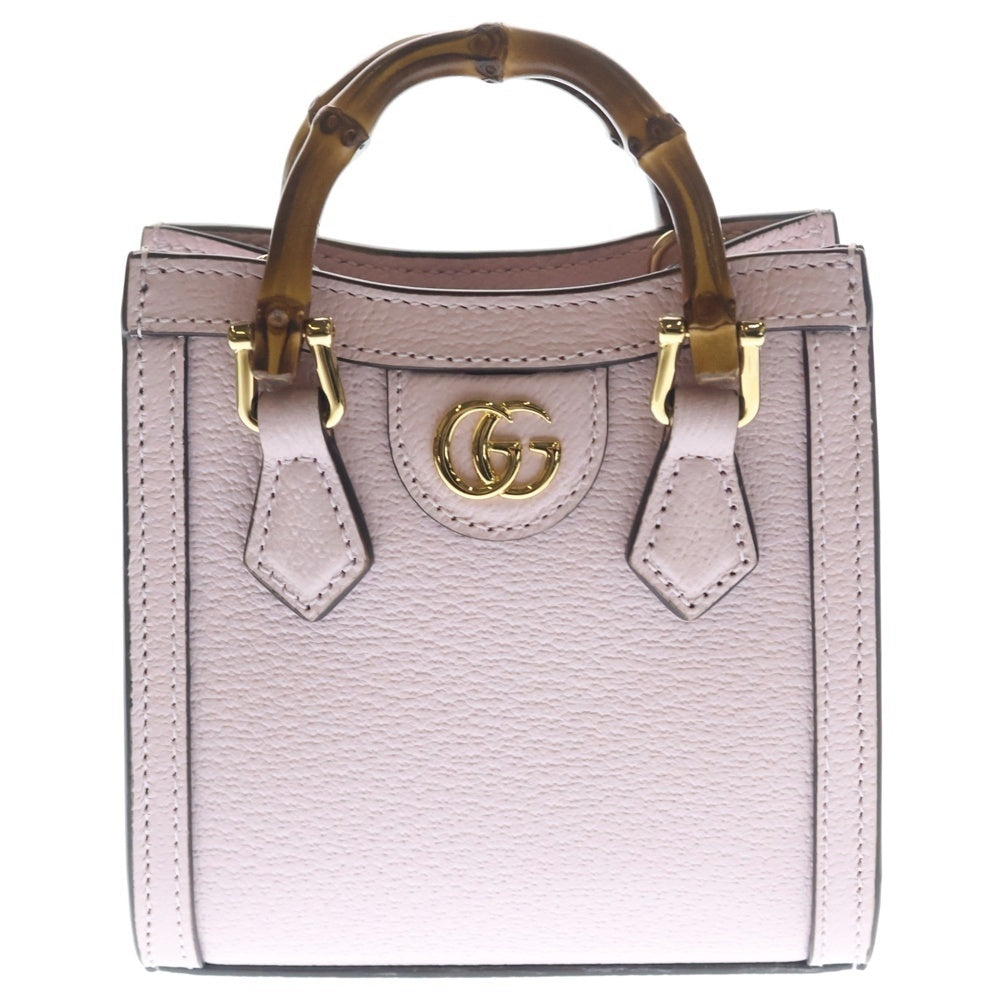 GUCCI(グッチ) ダイアナ ナノ ピンク ハンドバッグ ミニバッグ レザー 760251 レディース