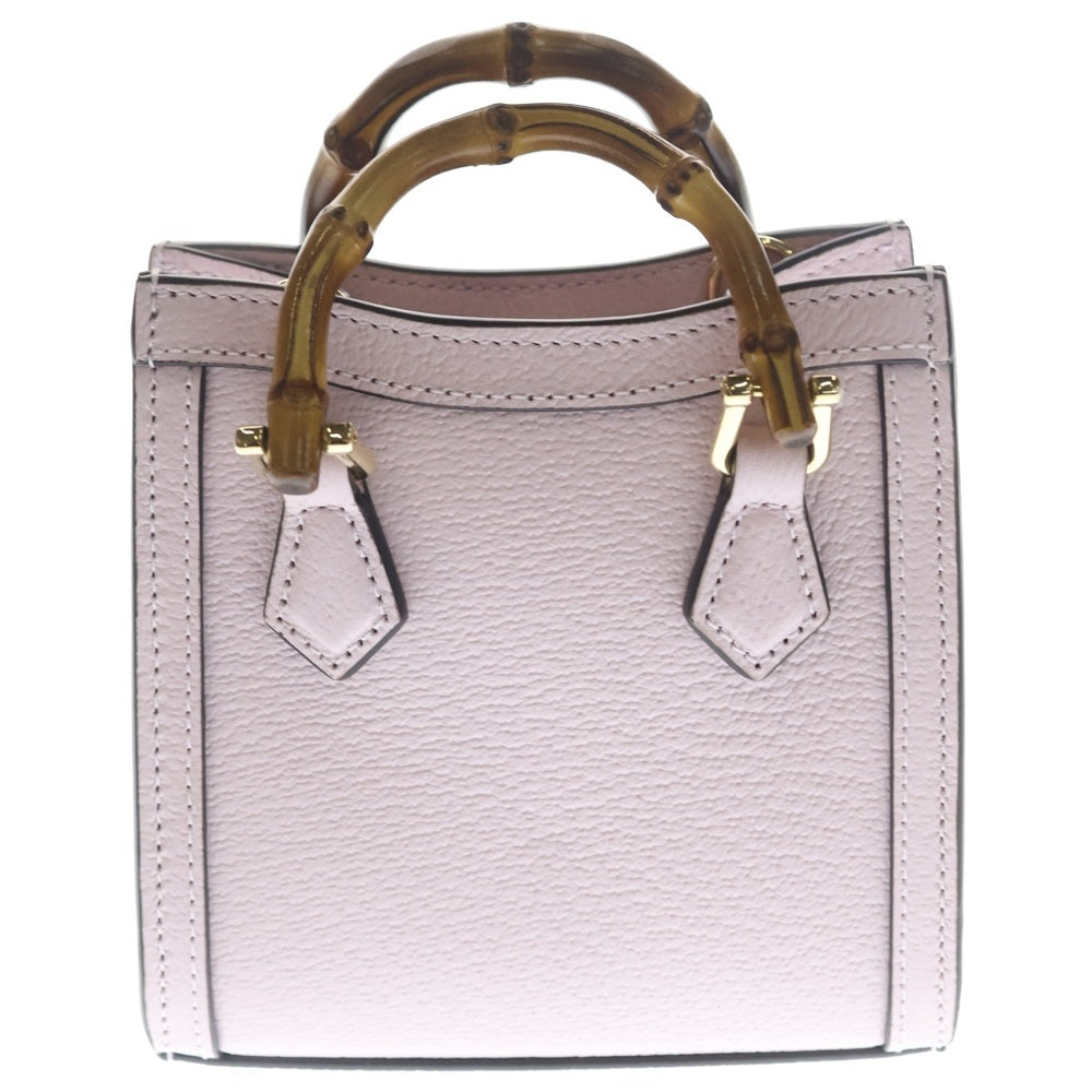 GUCCI(グッチ) ダイアナ ナノ ピンク ハンドバッグ ミニバッグ レザー 760251 レディース