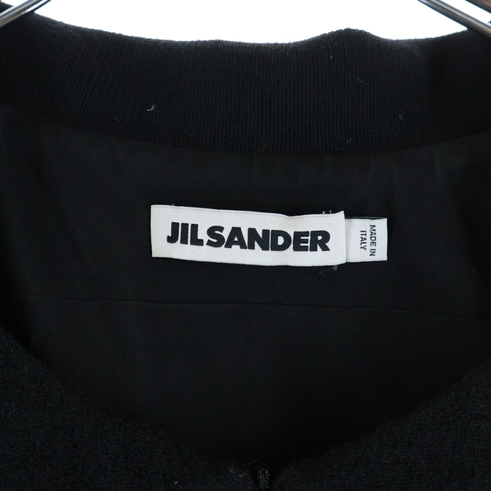 JIL SANDER(ジルサンダー) グレンチェック柄 切り替え ノースリーブ ロング ワンピース ブラック/グレー レディース