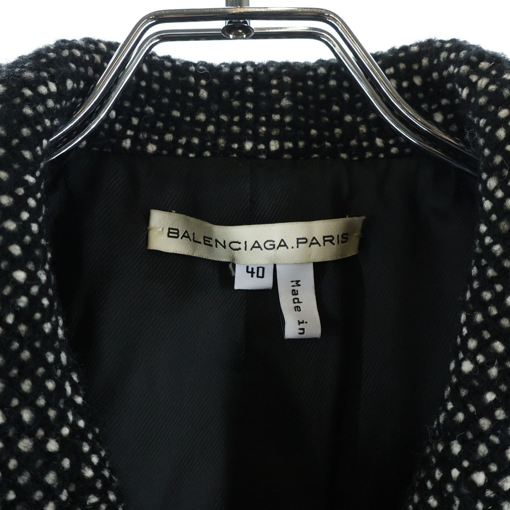 BALENCIAGA(バレンシアガ) ウール ダブルブレスト コート ブラック レディース