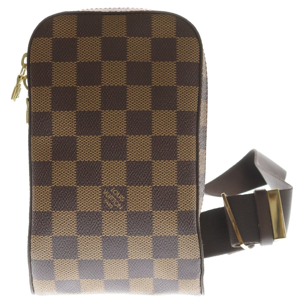 LOUIS VUITTON(ルイヴィトン) ダミエ ジェロニモス ショルダーバッグ ウエストバッグ ボディバッグ ブラウン レザー×PVC N51994 ゴールド金具