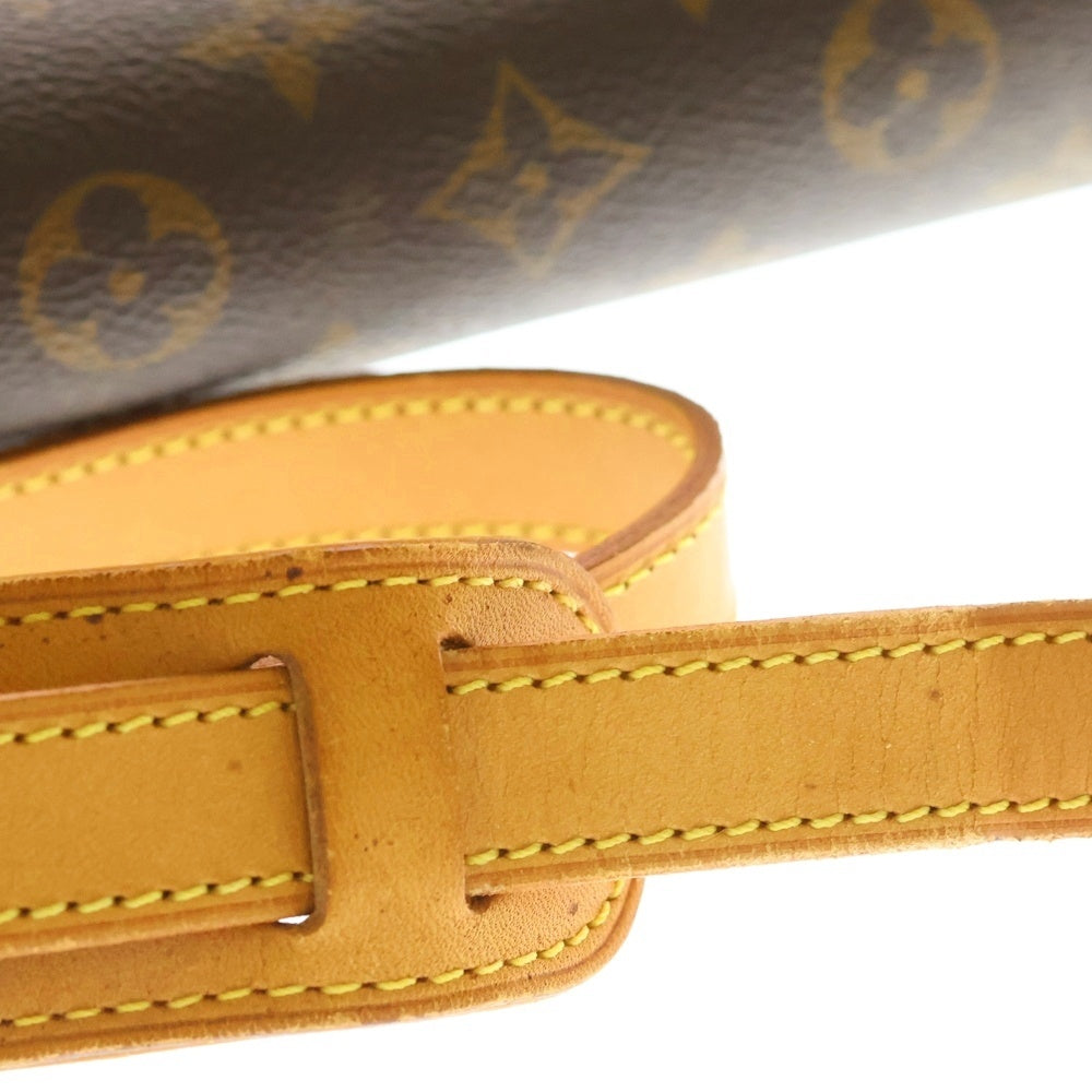 LOUIS VUITTON(ルイヴィトン) モノグラム サンクルーMM ショルダーバッグ ブラウン レザー×PVC M51243 ゴールド金具 レディース