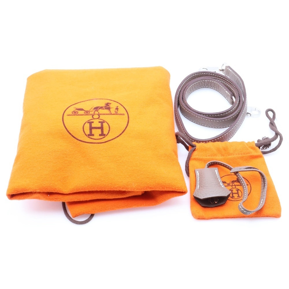 HERMES(エルメス) ケリー28 内縫い エトゥープ トリヨンクレマンス ハンドバッグ ショルダーバッグ シルバー金具 □J刻印 レディース