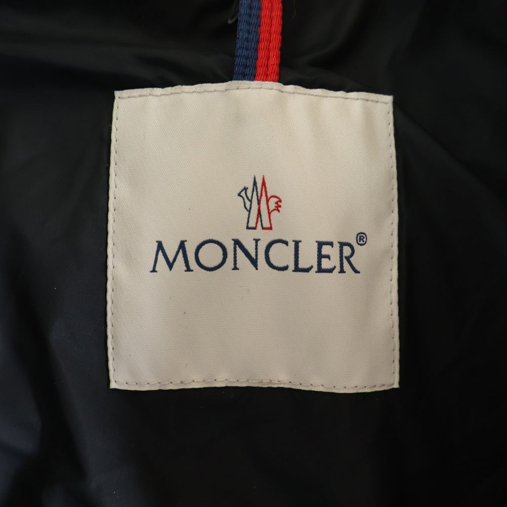 MONCLER(モンクレール) 20AW MONTGENEVRE モンジュネーブル アームロゴデザイン フーデッド ジップアップ ダウンジャケット ブラック J20911A53700 54272