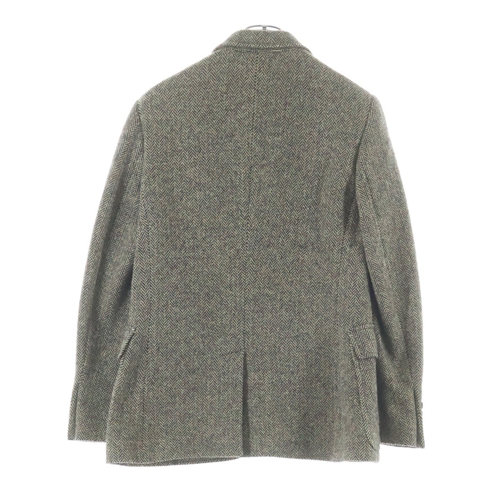RALPH LAUREN(ラルフローレン) カシミヤ混 ウール ヘリンボーン 3B テーラードジャケット ベージュ