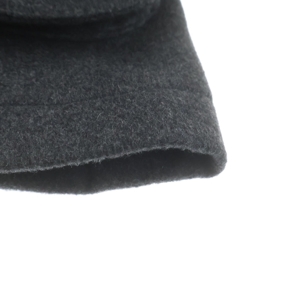 RALPH LAUREN(ラルフローレン) レザー切り替え ウール スナップボタン ジップアップ コート グレー/ブラウン