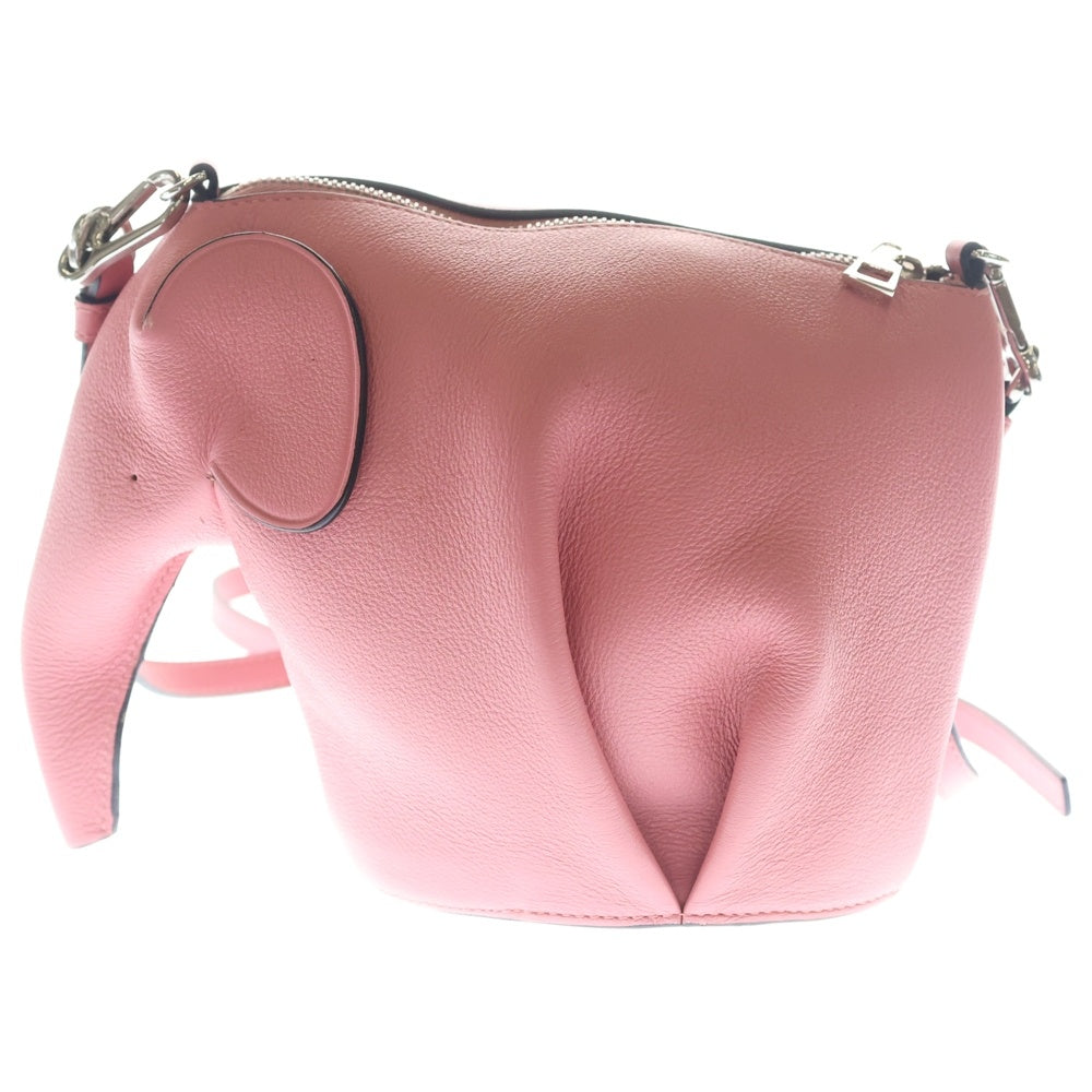 LOEWE(ロエベ) ショルダーバッグ ミニバッグ ピンク レザー シルバー金具 レディース