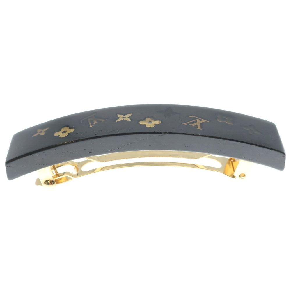 LOUIS VUITTON(ルイヴィトン) モノグラム バレッタ ヘアクリップ ブラック×ゴールド レディース