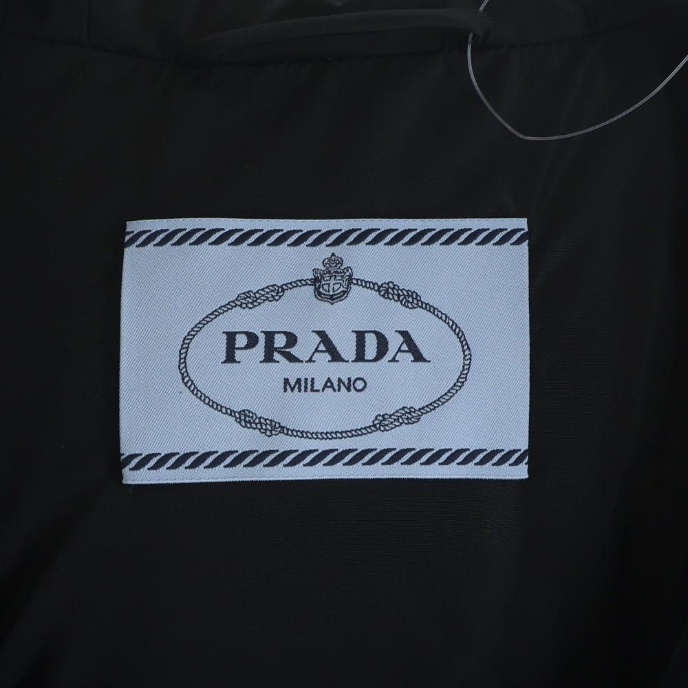 PRADA(プラダ) トライアングルロゴ ベルベットダウンジャケット ブラック 292214 レディース