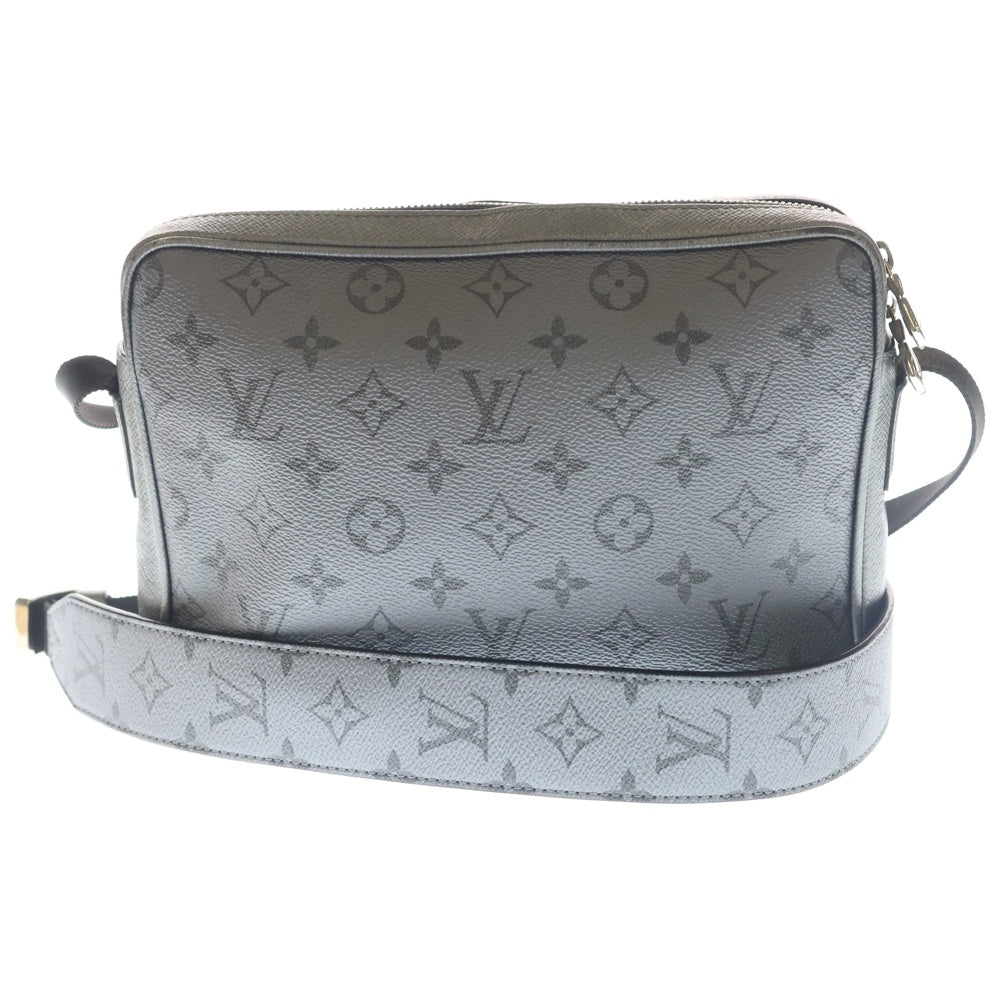 LOUIS VUITTON(ルイヴィトン) タイガラマ アウトドア メッセンジャー ショルダーバッグ ダークシルバー レザー×PVC M30830 シルバー金具 レディース