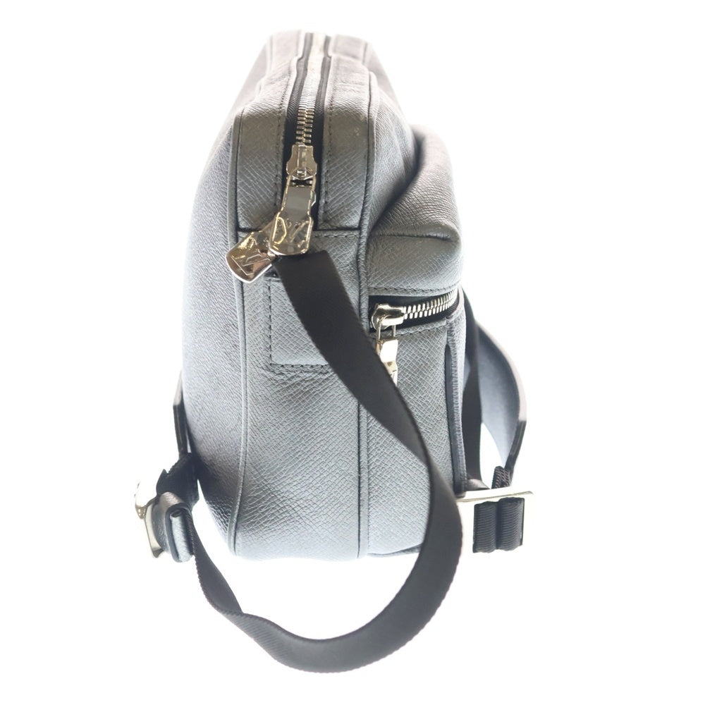 LOUIS VUITTON(ルイヴィトン) タイガラマ アウトドア メッセンジャー ショルダーバッグ ダークシルバー レザー×PVC M30830 シルバー金具 レディース