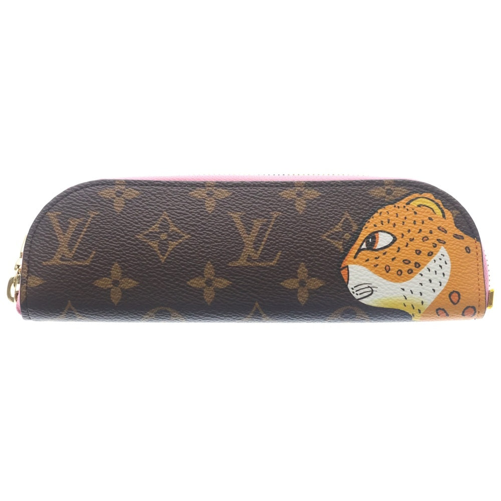 LOUIS VUITTON(ルイヴィトン) モノグラム ペンシルポーチ・シャーロット 小物入れ ケース ブラウン×ピンク PVC GI1111 ゴールド金具 レディース