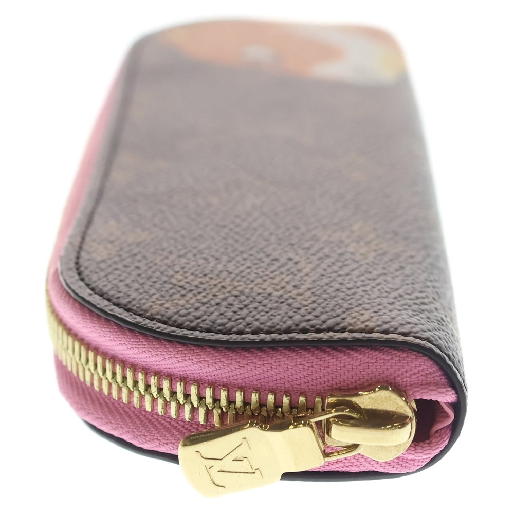LOUIS VUITTON(ルイヴィトン) モノグラム ペンシルポーチ・シャーロット 小物入れ ケース ブラウン×ピンク PVC GI1111 ゴールド金具 レディース