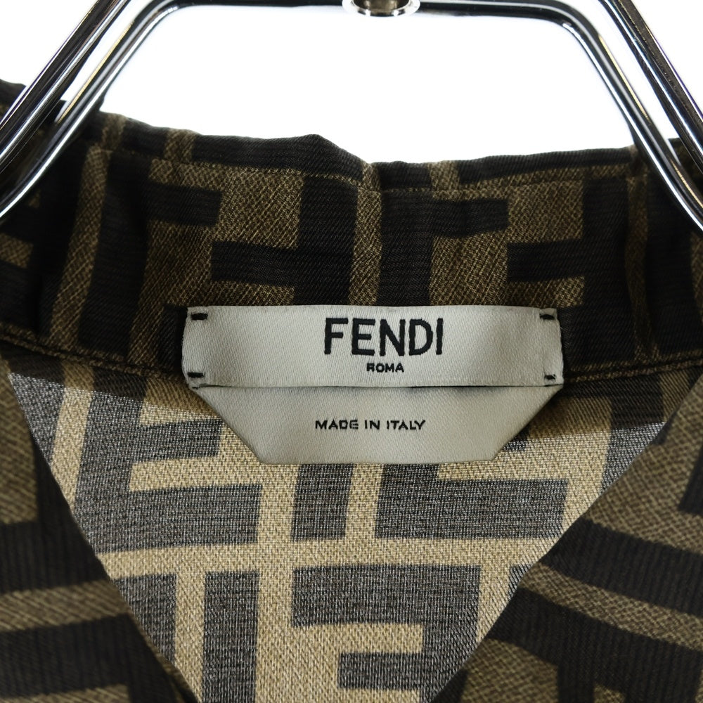 FENDI(フェンディ) ズッカ柄 シャツワンピース ブラウン レディース