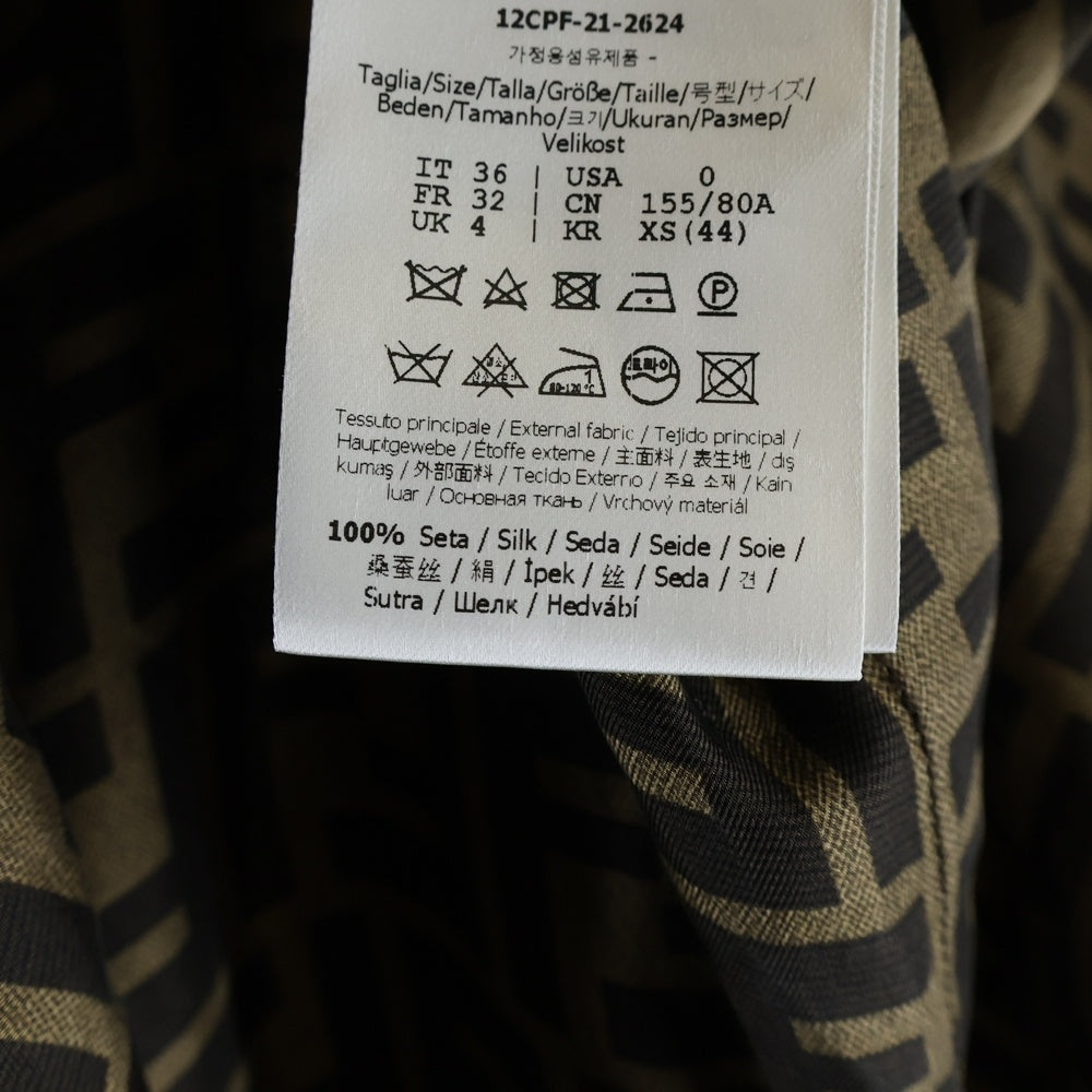 FENDI(フェンディ) ズッカ柄 シャツワンピース ブラウン レディース