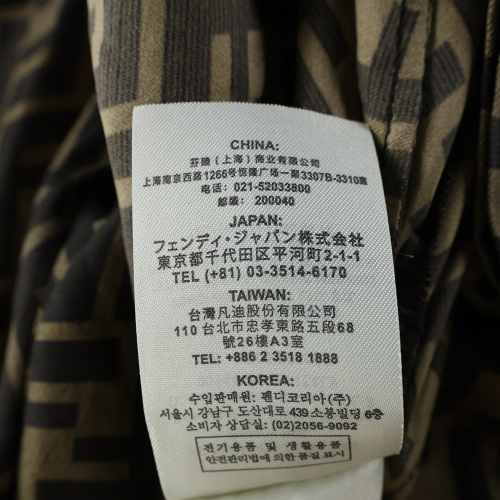 FENDI(フェンディ) ズッカ柄 シャツワンピース ブラウン レディース
