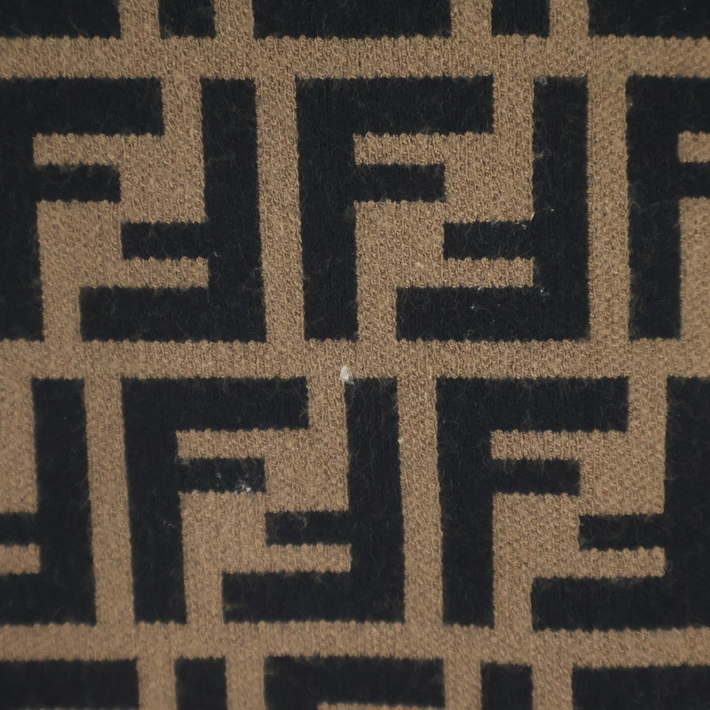 FENDI(フェンディ) ズッカ柄 クルーネック半袖Tシャツ ブラウン レディース