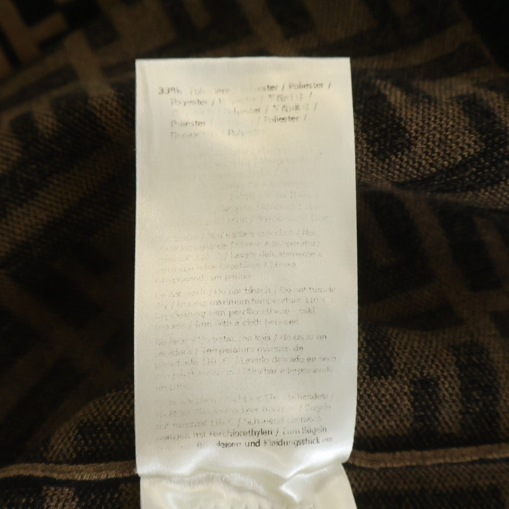 FENDI(フェンディ) ズッカ柄 クルーネック半袖Tシャツ ブラウン レディース